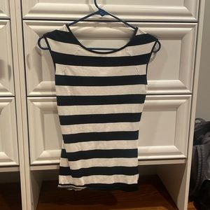 Express Black and White stripped shirt